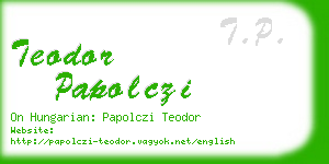 teodor papolczi business card